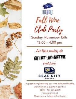 Wine Club Complimentary Ticket
